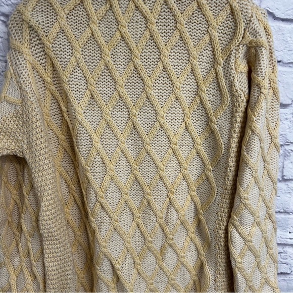 Vintage Aran Crafts merino wool fisherman Irish cardigan sweater women’s small - Picture 8 of 8